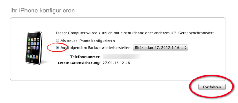 [HowTo] iPhone (iPod & iPad) aus Backup wiederherstellen