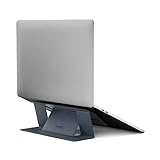 MOFT Unsichtbarer schlanker Laptop-Ständer, selbstklebend und wiederverwendbar, verstellbare perfekte Betrachtungswinkel, kompatibel mit Laptops bis 39,6 cm (15,6 Zoll), grau (Starry Grey)