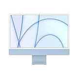 Apple 2021 iMac All-in-One Desktopcomputer mit M1 Chip: 8-Core CPU, 8-Core GPU, 24' Retina Display, 8 GB RAM, 512 GB SSD Speicher, 1080p FaceTime HD Kamera. Funktioniert mit iPhone/iPad, Blau