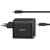 Hama Universal-Notebook-Netzteil 5V, 9V, 12V, 15V, 20V (Universal-Netzteil für Laptop, Tablet, Smartphone, Ersatz-Netzteil 45W/3A, Schnellladegerät mit PD 3.0, USB-C-Schnellladekabel USB 3.0 Kabel 2m)