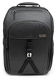 Jaimie Jacobs Smarter Daypack Rucksack mit Laptopfach für bis zu 16,1 Zoll Laptop Kofferfunktion erweiterbar auf 30 Liter (Schwarz)
