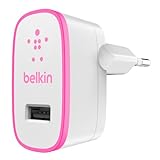 Belkin USB-Ladegerät Netzladegerät (2.1A, 10 Watt, geeignet für iPhone 7/7 Plus, iPhone 6/6s/6 Plus/6s Plus, iPhone SE, iPad Air 2, iPad Pro, Smartphones und Tablets) pink