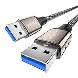 MOGOOD USB 3.0 Kabel (1M), Super Speed Kabel A Stecker auf A Stecker, Übertragungsraten bis zu 5Gbit/s kompatibel mit HDD, DVD, Drucker,Kameras, Festplattengehäusen.