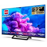 RCA Smart TV 32 Zoll(80cm) Fernseher Android TV HD Ready Dolby Audio Triple Tuner Google Play Store YouTube Netflix DAZN Disney+ Google Assistant WiFi Bluetooth