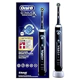 Oral-B Genius X Elektrische Zahnbürste/Electric Toothbrush, 6 Putzmodi für Zahnpflege, künstliche Intelligenz & Bluetooth-App, Geschenk Mann/Frau, Designed by Braun, schwarz, 1 Stück (1er Pack)