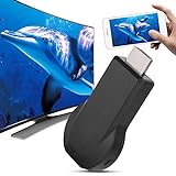 WLAN-Display-Dongle, Drahtloser Display-Dongle HDMI 1080P Tragbarer TV-Empfänger, Airplay-Dongle, der Den Bildschirm Vom Telefon auf Den Großen Bildschirm Spiegelt, Unterstützt Miracast Airplay DLNA-F